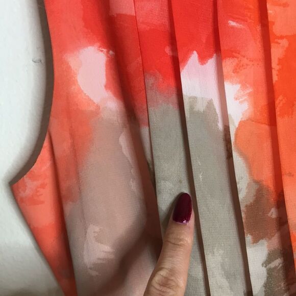 Olivia Matthews Women's Dress Coral/Peach Round-neck Sleeveless size 6 - Picture 10 of 12